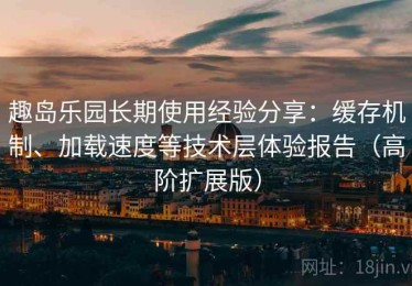趣岛乐园长期使用经验分享：缓存机制、加载速度等技术层体验报告（高阶扩展版）