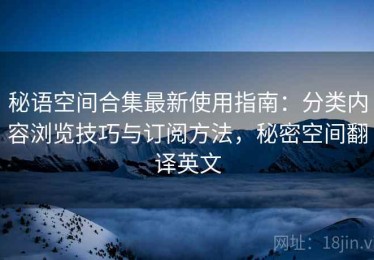秘语空间合集最新使用指南：分类内容浏览技巧与订阅方法，秘密空间翻译英文