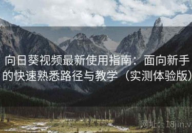 向日葵视频最新使用指南：面向新手的快速熟悉路径与教学（实测体验版）