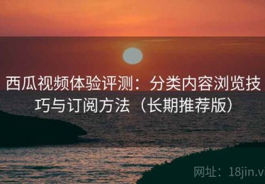 西瓜视频体验评测：分类内容浏览技巧与订阅方法（长期推荐版）