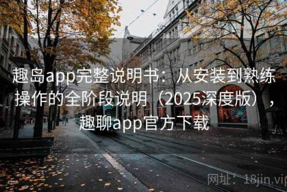 趣岛app完整说明书：从安装到熟练操作的全阶段说明（2025深度版），趣聊app官方下载
