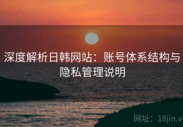 深度解析日韩网站：账号体系结构与隐私管理说明