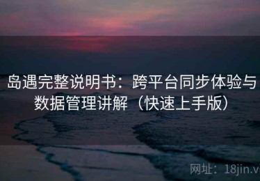 岛遇完整说明书：跨平台同步体验与数据管理讲解（快速上手版）