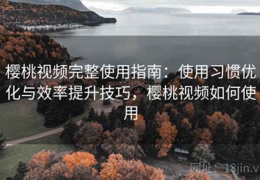 樱桃视频完整使用指南：使用习惯优化与效率提升技巧，樱桃视频如何使用