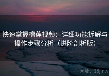 快速掌握榴莲视频：详细功能拆解与操作步骤分析（进阶剖析版）
