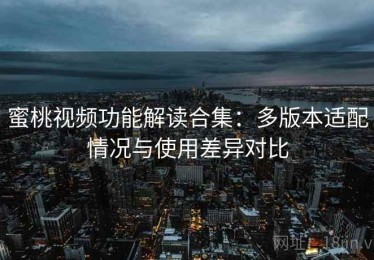 蜜桃视频功能解读合集：多版本适配情况与使用差异对比
