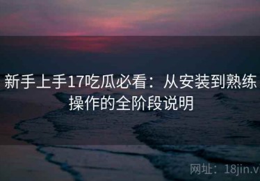 新手上手17吃瓜必看：从安装到熟练操作的全阶段说明
