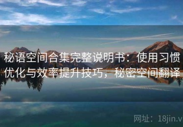 秘语空间合集完整说明书：使用习惯优化与效率提升技巧，秘密空间翻译