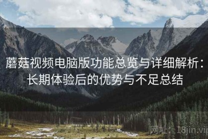 蘑菇视频电脑版功能总览与详细解析：长期体验后的优势与不足总结