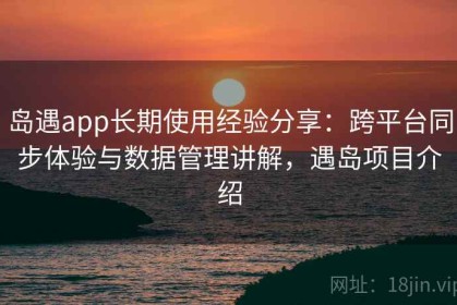 岛遇app长期使用经验分享：跨平台同步体验与数据管理讲解，遇岛项目介绍