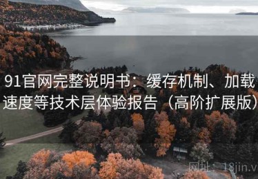 91官网完整说明书：缓存机制、加载速度等技术层体验报告（高阶扩展版）