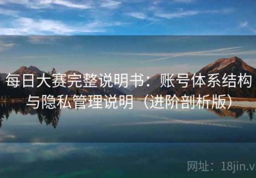 每日大赛完整说明书：账号体系结构与隐私管理说明（进阶剖析版）