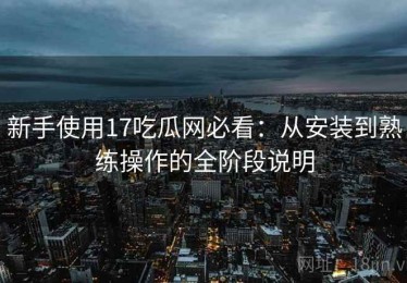 新手使用17吃瓜网必看：从安装到熟练操作的全阶段说明