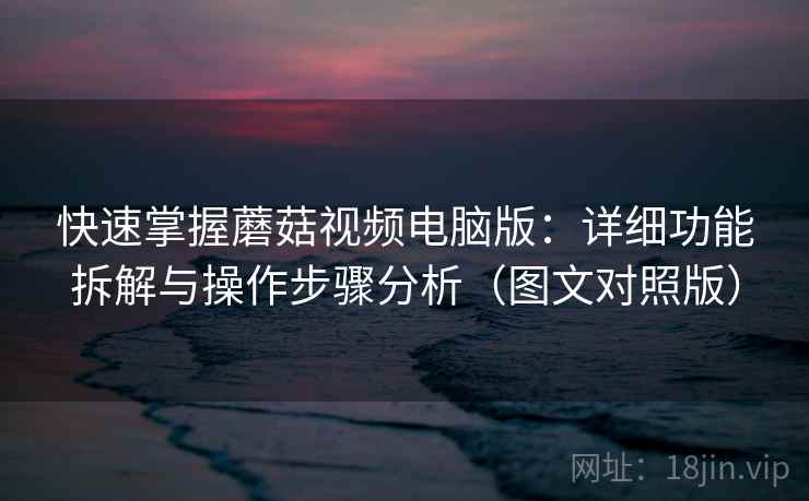 快速掌握蘑菇视频电脑版：详细功能拆解与操作步骤分析（图文对照版）