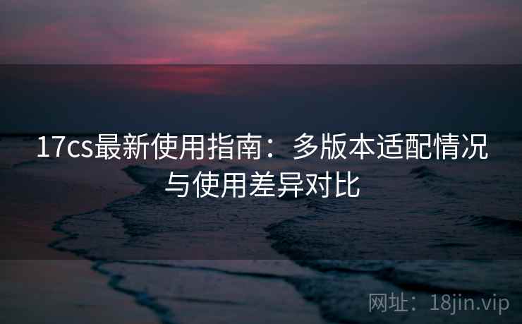 17cs最新使用指南：多版本适配情况与使用差异对比