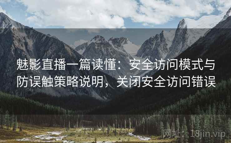 魅影直播一篇读懂：安全访问模式与防误触策略说明，关闭安全访问错误
