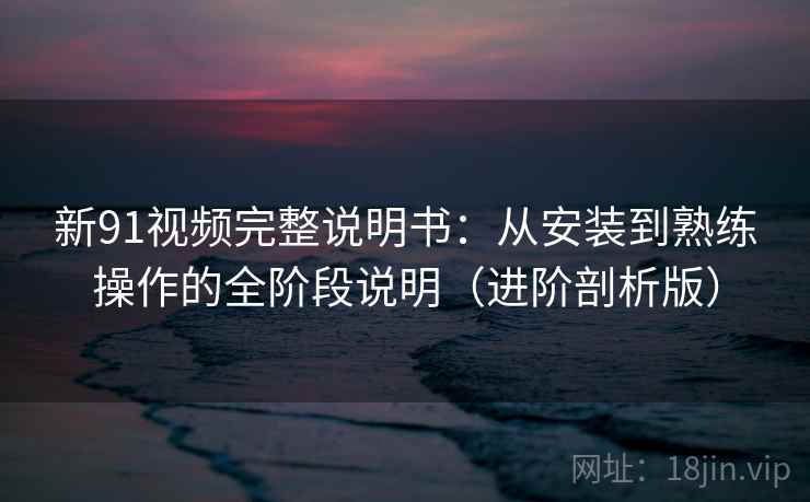 新91视频完整说明书：从安装到熟练操作的全阶段说明（进阶剖析版）