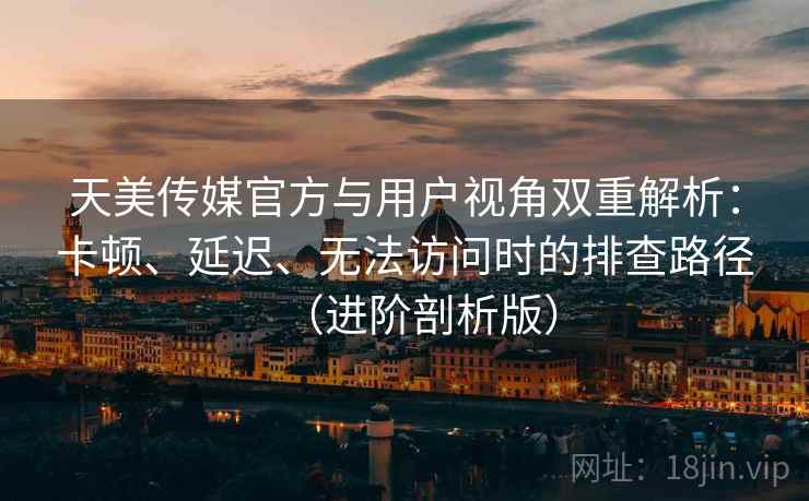 天美传媒官方与用户视角双重解析：卡顿、延迟、无法访问时的排查路径（进阶剖析版）