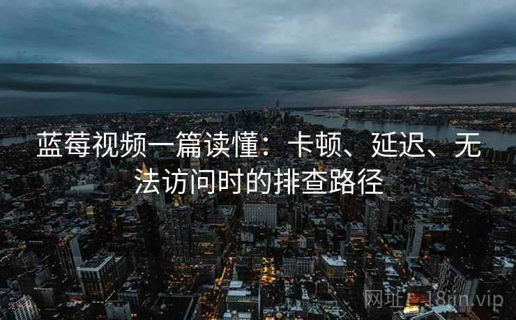 蓝莓视频一篇读懂：卡顿、延迟、无法访问时的排查路径