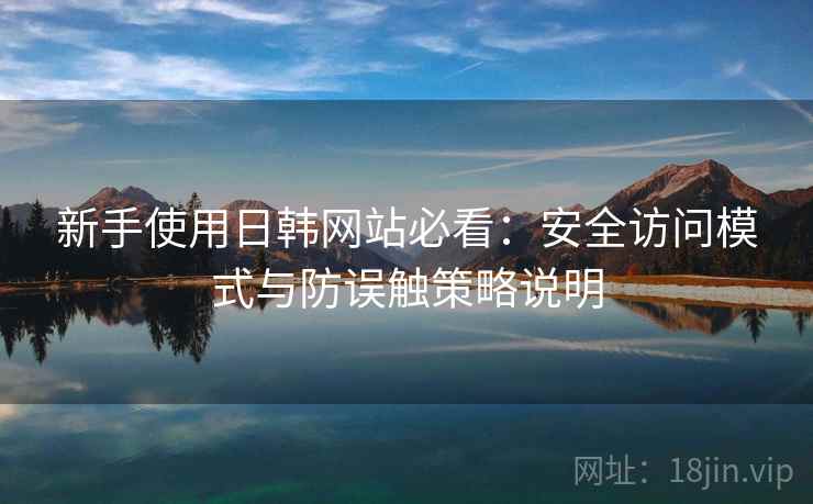 新手使用日韩网站必看：安全访问模式与防误触策略说明